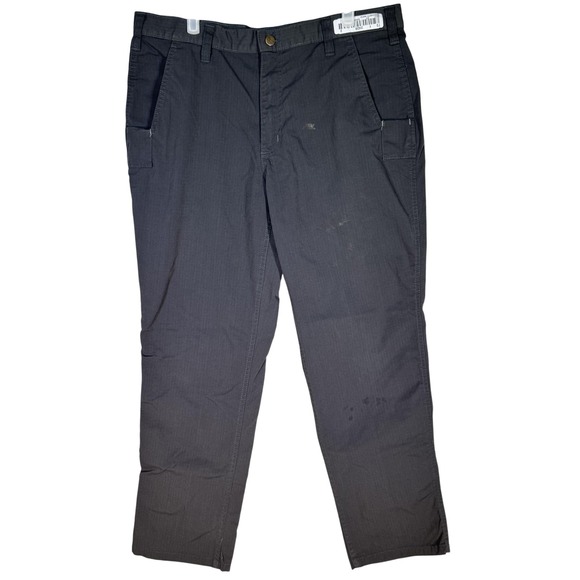 Carhartt Pants Mens 36x29 Gray Ripstop Relaxed Fit Workwear Utility Pockets - Picture 1 of 13